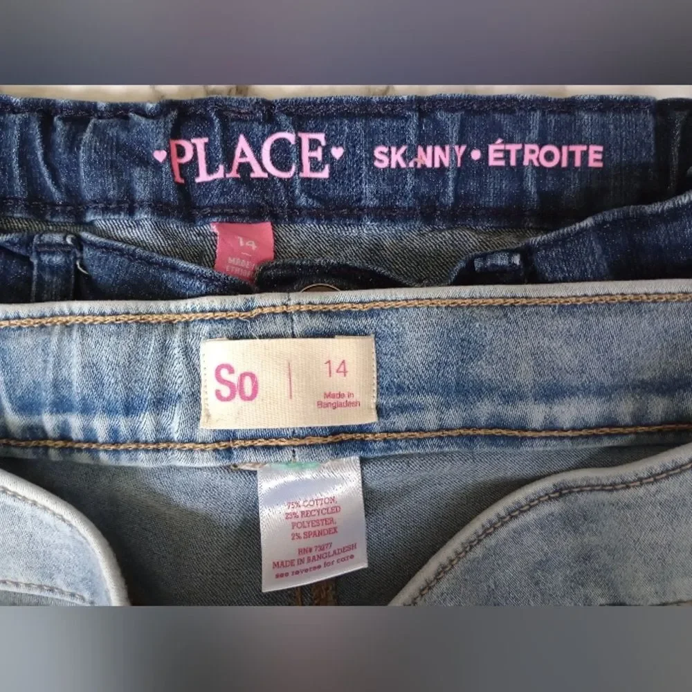 (Bundle) 2 Denim Skinny Jeans Size 14